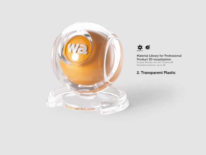 Octane 4+ for Cinema 4D (Compatible with version 2024) Materials Pack 1 - Hard Surfaces [27 items] (Glass, Plastic, Metal, Paper, Cork, PET etc)