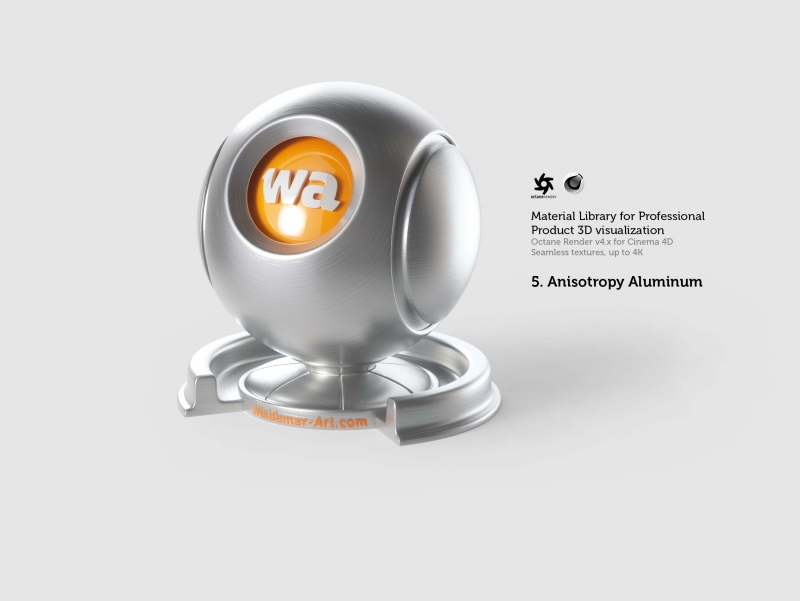 Octane 4+ for Cinema 4D (Compatible with version 2024) Materials Pack 1 - Hard Surfaces [27 items] (Glass, Plastic, Metal, Paper, Cork, PET etc)