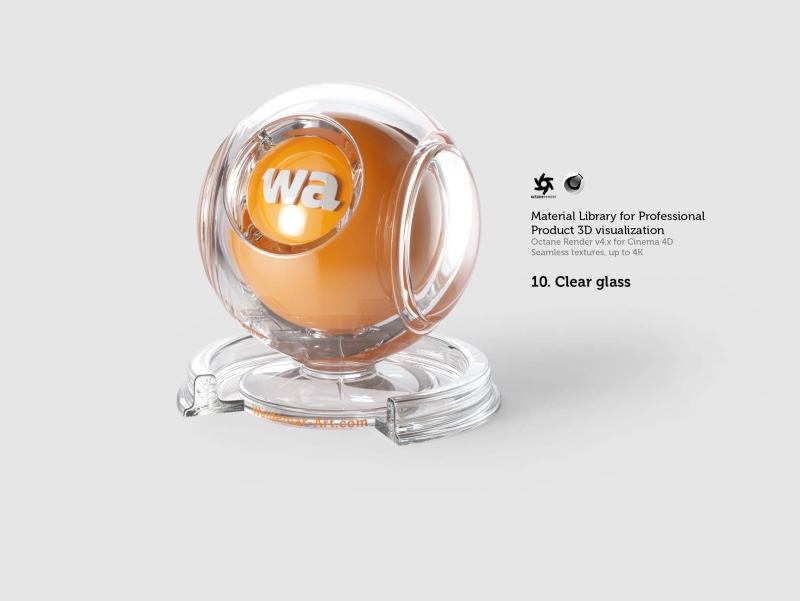 Octane 4+ for Cinema 4D (Compatible with version 2024) Materials Pack 1 - Hard Surfaces [27 items] (Glass, Plastic, Metal, Paper, Cork, PET etc)