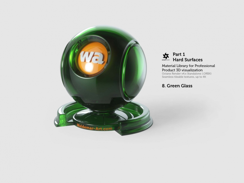 Octane 4+ Standalone Materials Pack 1 - Hard Surfaces [27 items] (Glass, Plastic, Metal, Paper, Cork, PET etc)