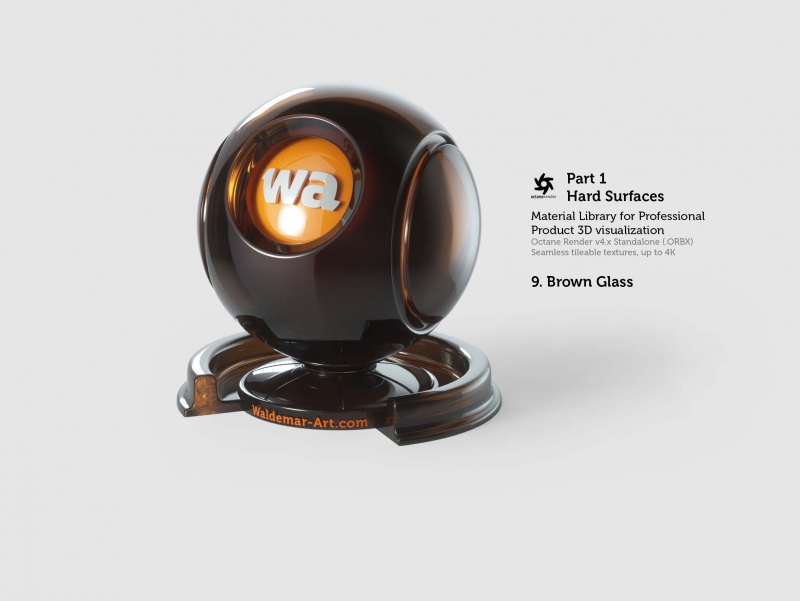 Octane 4+ Standalone Materials Pack 1 - Hard Surfaces [27 items] (Glass, Plastic, Metal, Paper, Cork, PET etc)