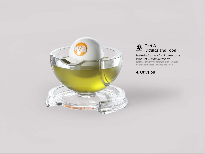 Octane 4+ Standalone Materials Pack 2 - Liquids and Food [27 items] (Jam, Butter, Milk, Yoghurt, Pesto, Honey, Beer, Wine etc)