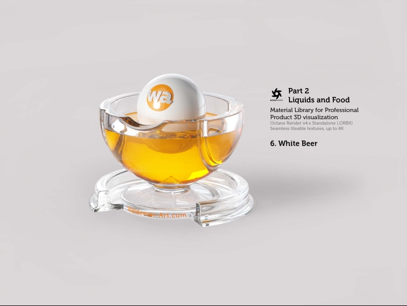 Octane 4+ Standalone Materials Pack 2 - Liquids and Food [27 items] (Jam, Butter, Milk, Yoghurt, Pesto, Honey, Beer, Wine etc)