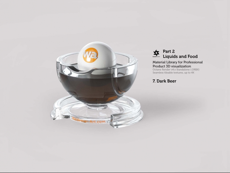 Octane 4+ Standalone Materials Pack 2 - Liquids and Food [27 items] (Jam, Butter, Milk, Yoghurt, Pesto, Honey, Beer, Wine etc)