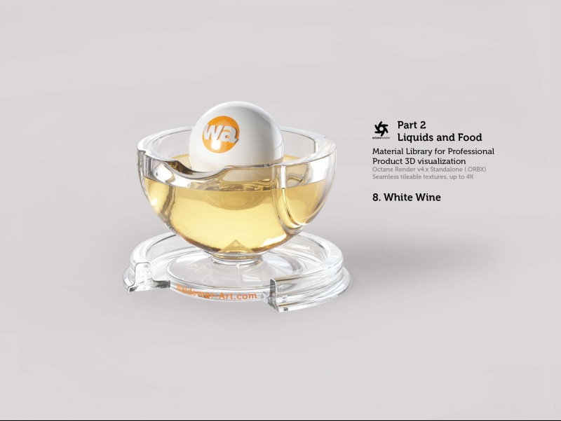 Octane 4+ Standalone Materials Pack 2 - Liquids and Food [27 items] (Jam, Butter, Milk, Yoghurt, Pesto, Honey, Beer, Wine etc)