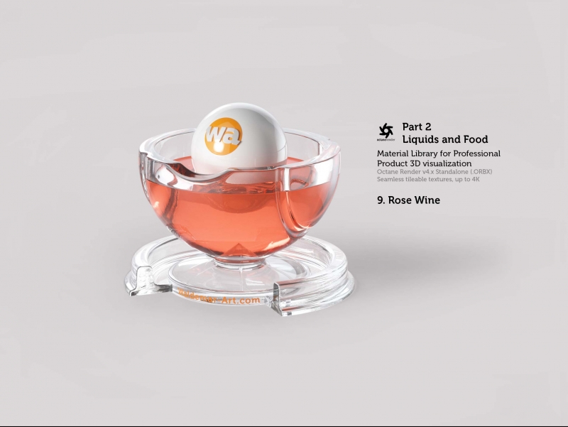 Octane 4+ Standalone Materials Pack 2 - Liquids and Food [27 items] (Jam, Butter, Milk, Yoghurt, Pesto, Honey, Beer, Wine etc)