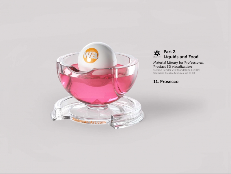 Octane 4+ Standalone Materials Pack 2 - Liquids and Food [27 items] (Jam, Butter, Milk, Yoghurt, Pesto, Honey, Beer, Wine etc)