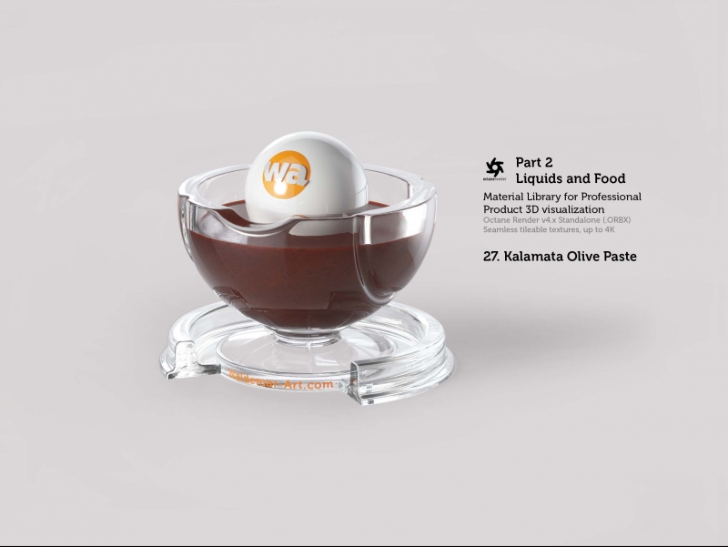 Octane 4+ Standalone Materials Pack 2 - Liquids and Food [27 items] (Jam, Butter, Milk, Yoghurt, Pesto, Honey, Beer, Wine etc)