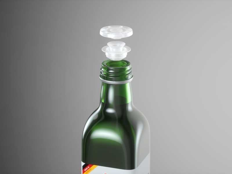 Premium packaging 3D model of the Olive Oil Square Glass Bottle 500ml