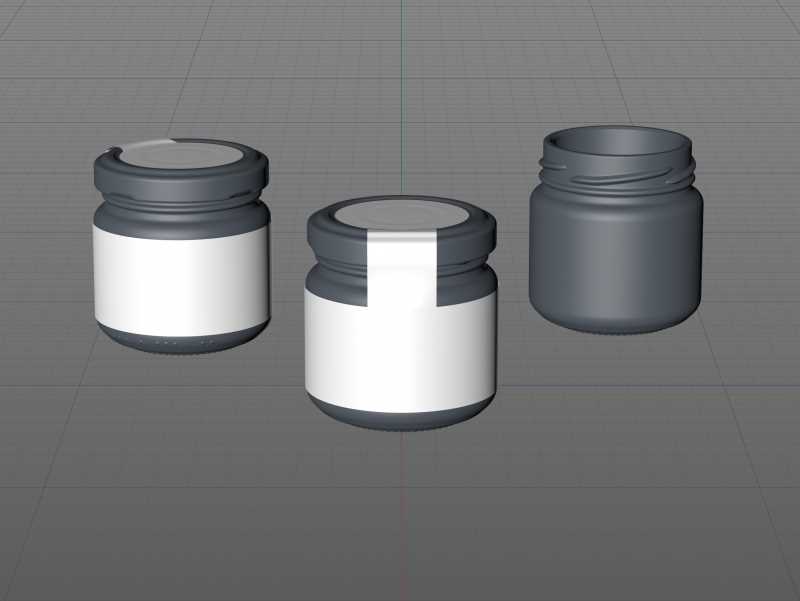 Pear Sauce Glass Jar 120g/90ml packaging 3d model