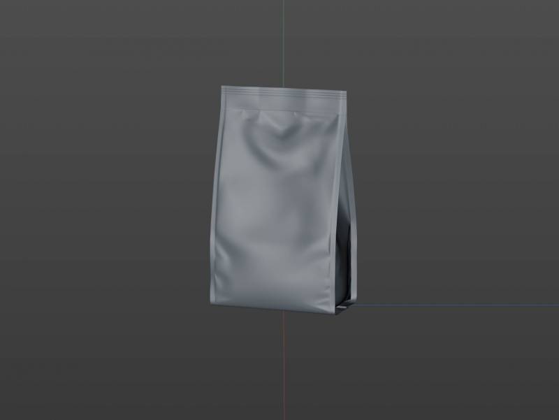 Premium 3D model of a 500(400)g plastic bag of pet food packaging