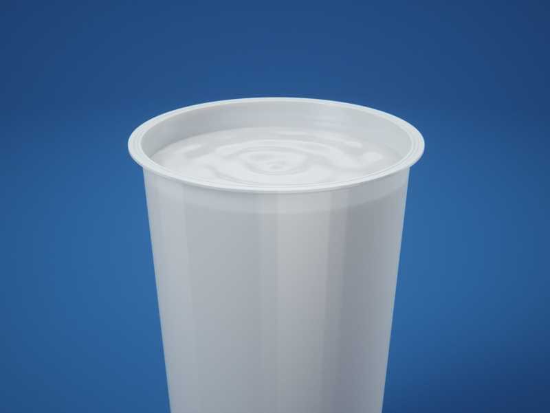 Yoghurt Plastic Cup 500ml Premium packaging 3D model