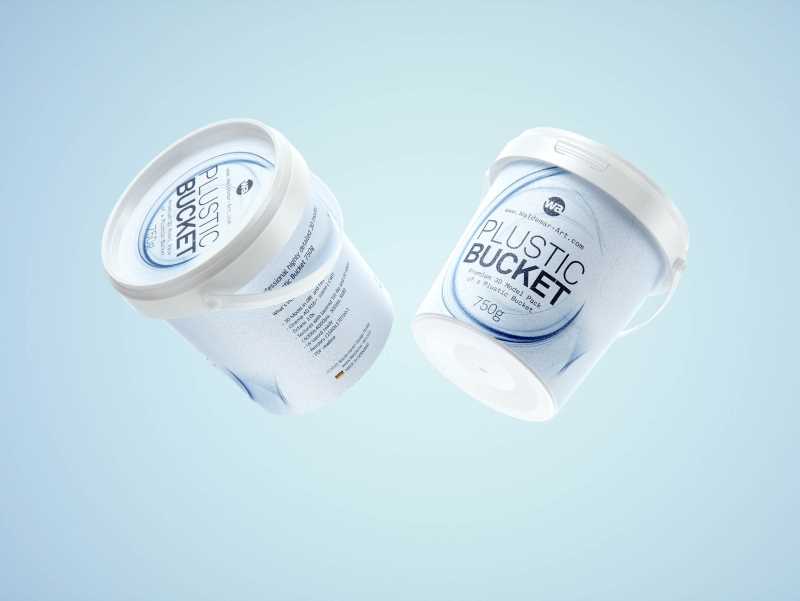 Plastic Bucket 750g packaging 3D model