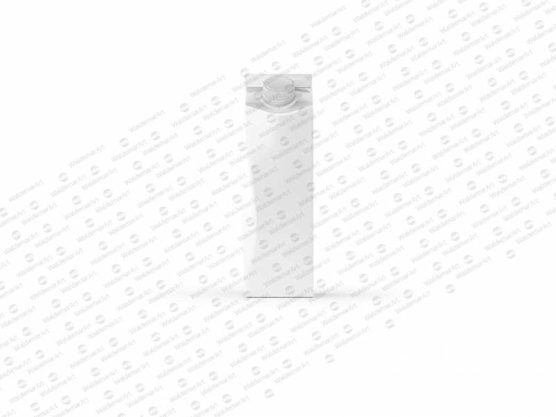 Mockup of Elopak Pure-Pak Diamond-Curve 1000ml packaging - Front view