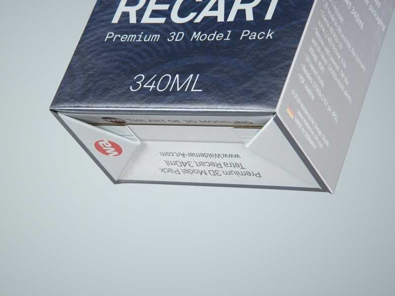 Tetra Pack Recart 340ml Premium carton packaging 3D model pak
