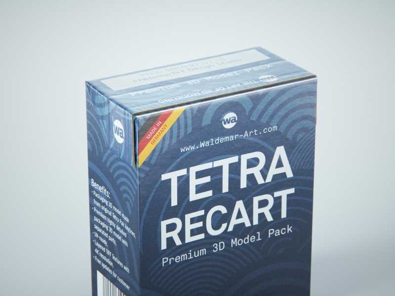 Tetra Pack Recart 390ml Premium carton packaging 3D model pak