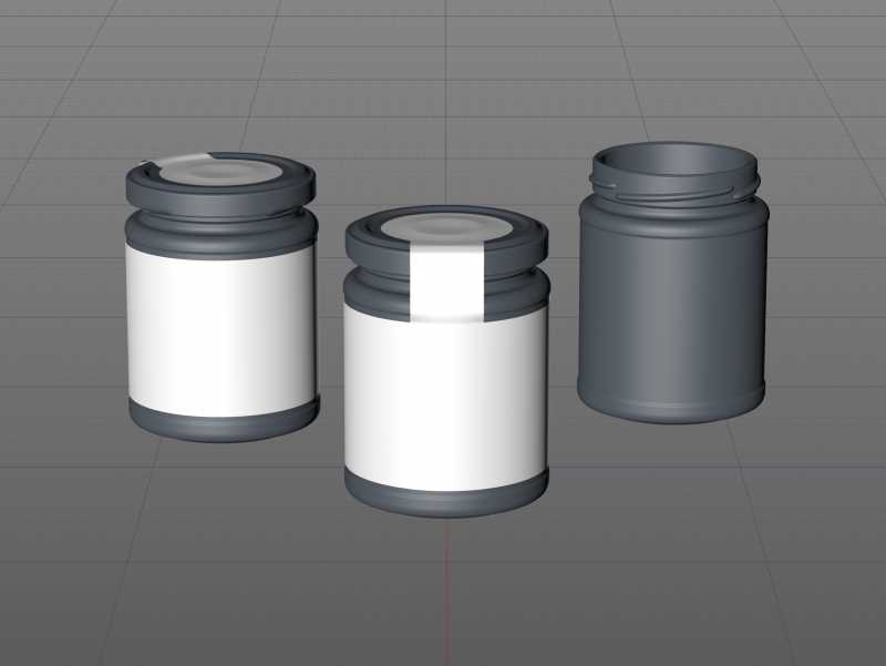 Fig Jam Glass Jar 200ml packaging 3d model