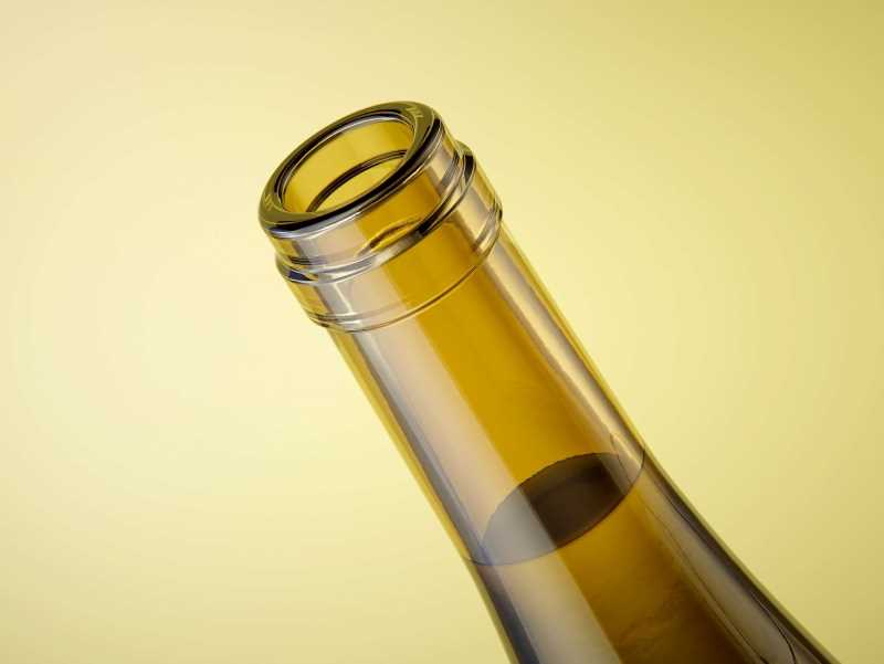 Riesling wine bottle 750ml with a cork and labels Premium 3D model pack