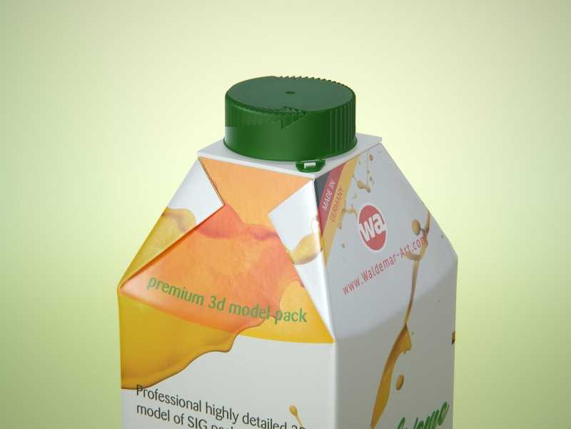 SIG Combidome 750ml premium carton packaging 3D model pak