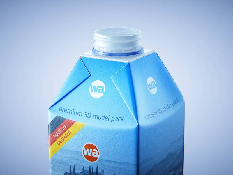 SIG DOME (CombiDome) 1000ml with tethered cap DomeTwist premium carton packaging 3d model