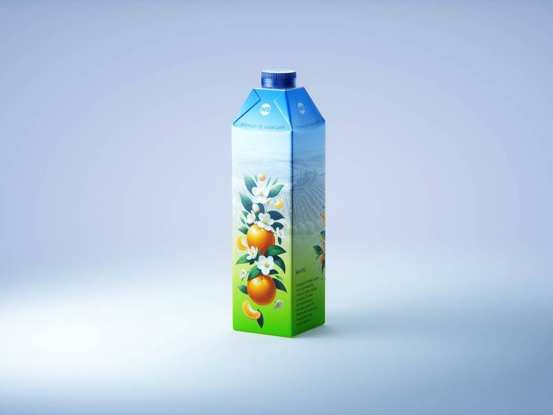 SIG DOME (CombiDome) 1000ml with tethered cap DomeTwist premium carton packaging 3d model