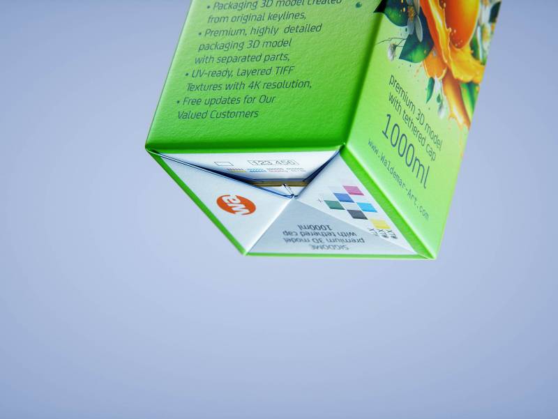 SIG DOME (CombiDome) 1000ml with tethered cap DomeTwist premium carton packaging 3d model