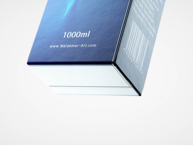 SIG SlimlineBloc 1000ml with tethered cap SwiftCap premium carton packaging 3D model