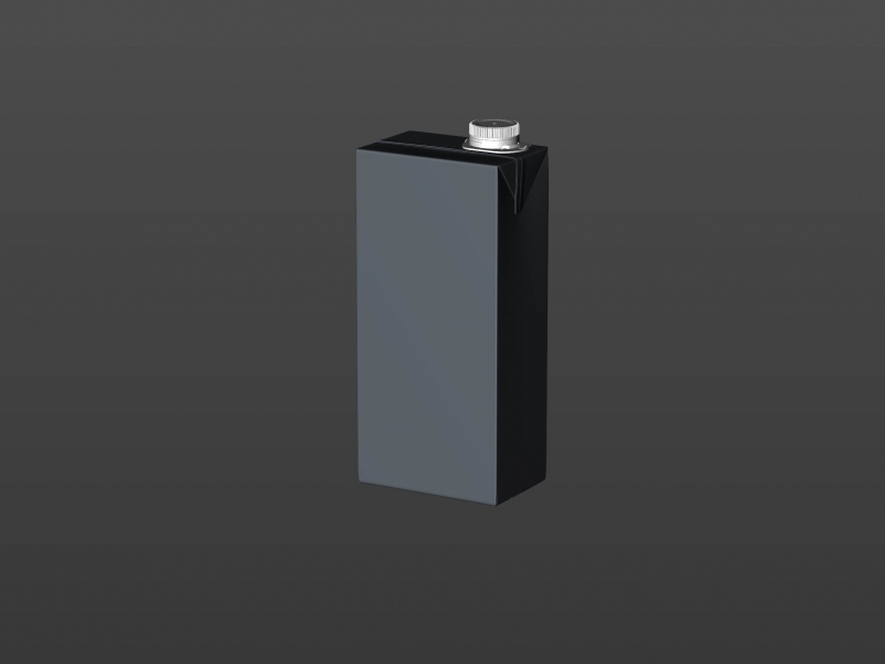 SIG SlimlineBloc 1000ml with tethered cap SwiftCap premium carton packaging 3D model