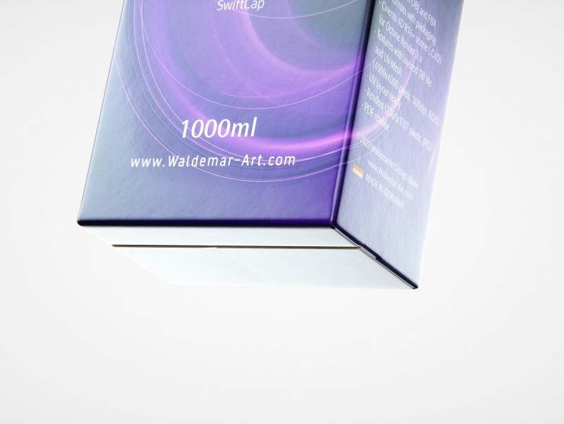 Premium packaging 3D model of SIG StandardBloc 1000ml with a tethered cap SwiftCap