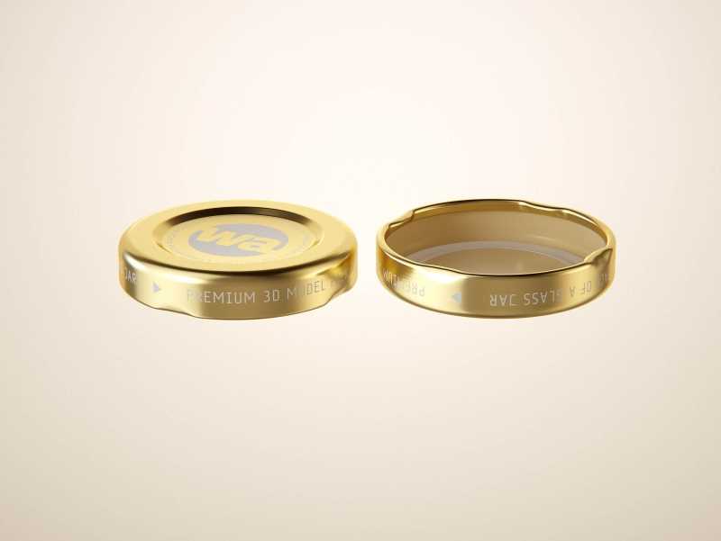 Set of x3 Acacia Honey Glass Jar 50g packaging 3d model