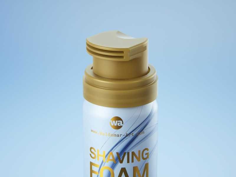 Shaving Foam Metal Bottle 50ml Packaging 3D model