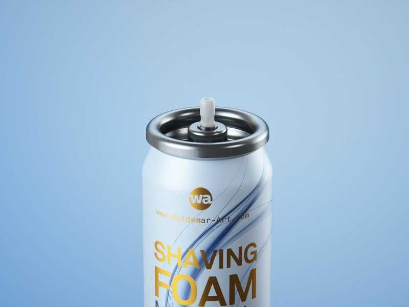 Shaving Foam Metal Bottle 50ml Packaging 3D model
