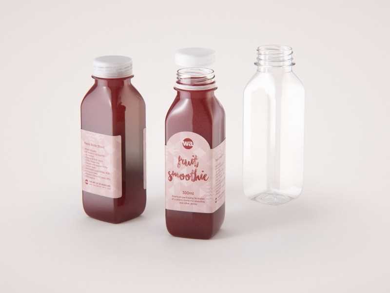 Smoothie Plastic Bottle 300ml packaging 3d model