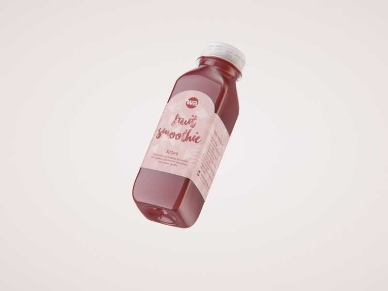 Smoothie Plastic Bottle 300ml packaging 3d model