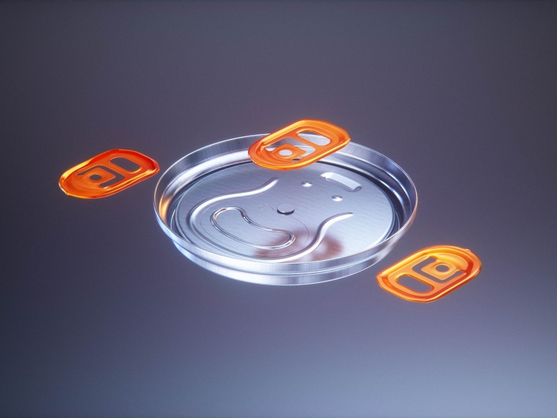 BALL (REXAM) Metal Standard Soda Can 330ml packaging 3D model