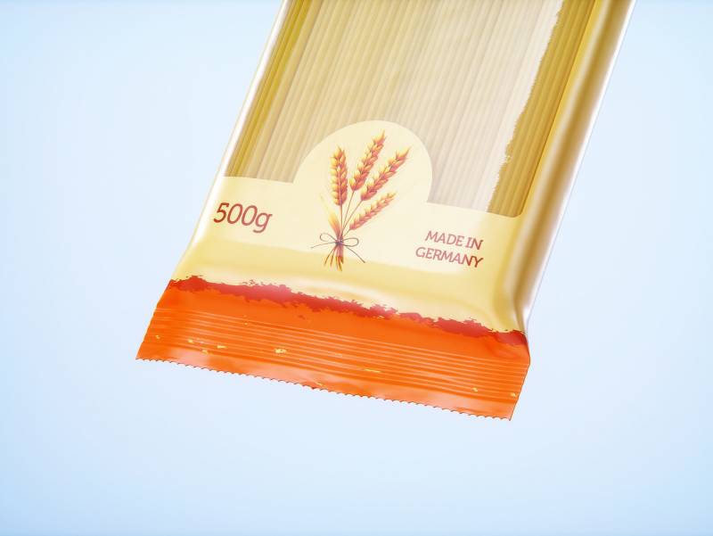 Spaghetti plastic pack 500g premium packaging 3d model