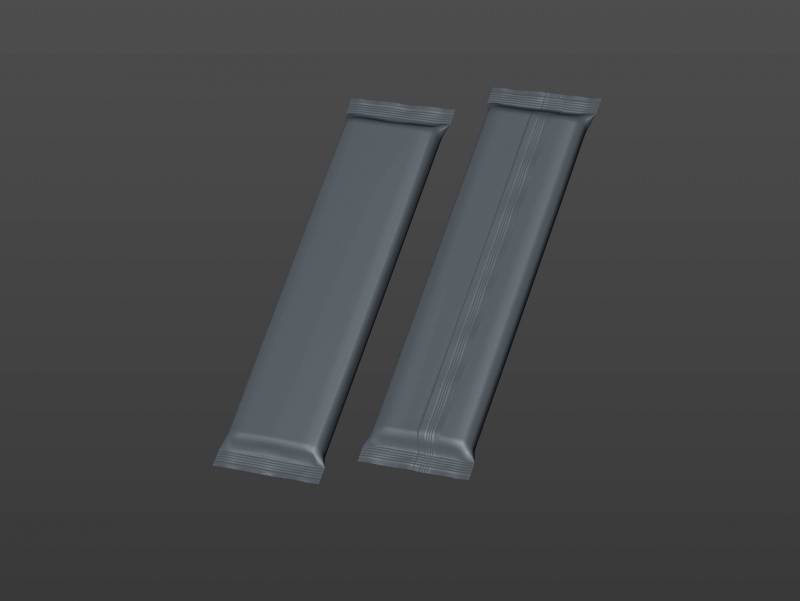 Spaghetti plastic pack 500g premium packaging 3d model