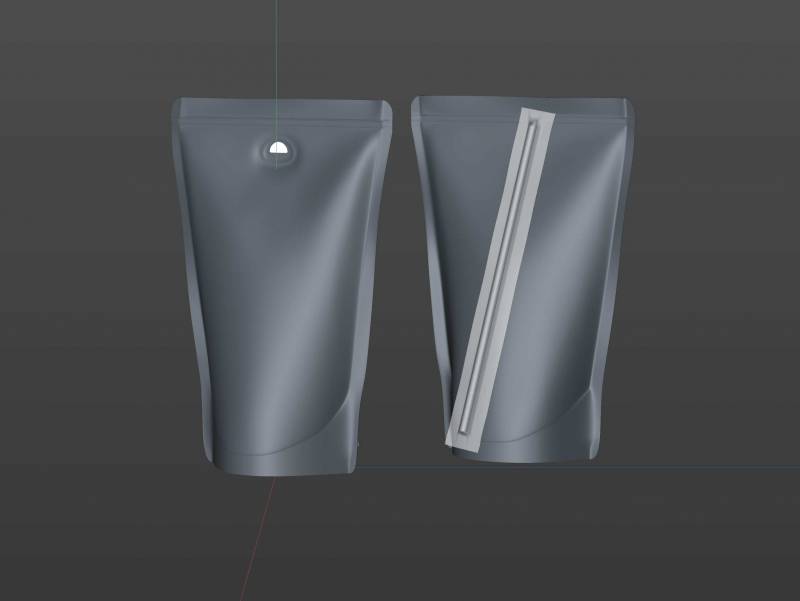 Standing-Up Juice Pouch 200ml premium 3D model pack