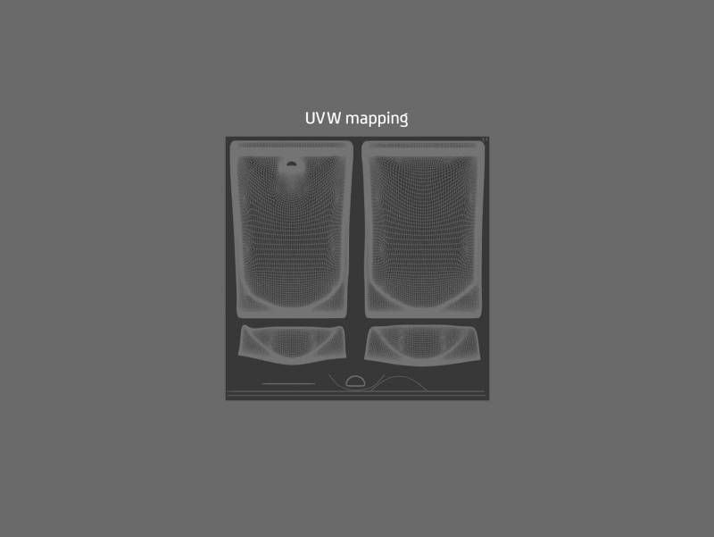 Standing-Up Juice Pouch 200ml premium 3D model pack