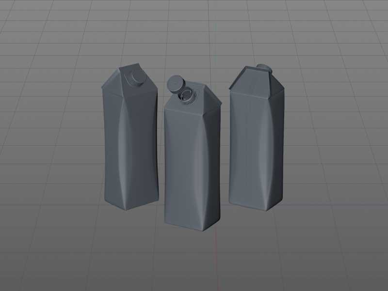 Packaging 3d model pak of Tetra Pack Gemina Leaf 1000ml with HeliCap 27