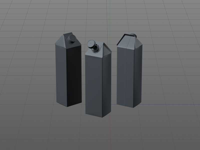 Premium 3D model pak of Tetra Pack Gemina Square 1000ml with HeliCap 27 closure