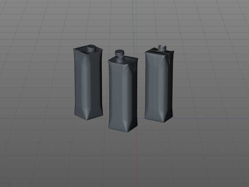 Tetra Pack Prisma Square 1000ml premium packaging 3D model pak with HeliCap 27