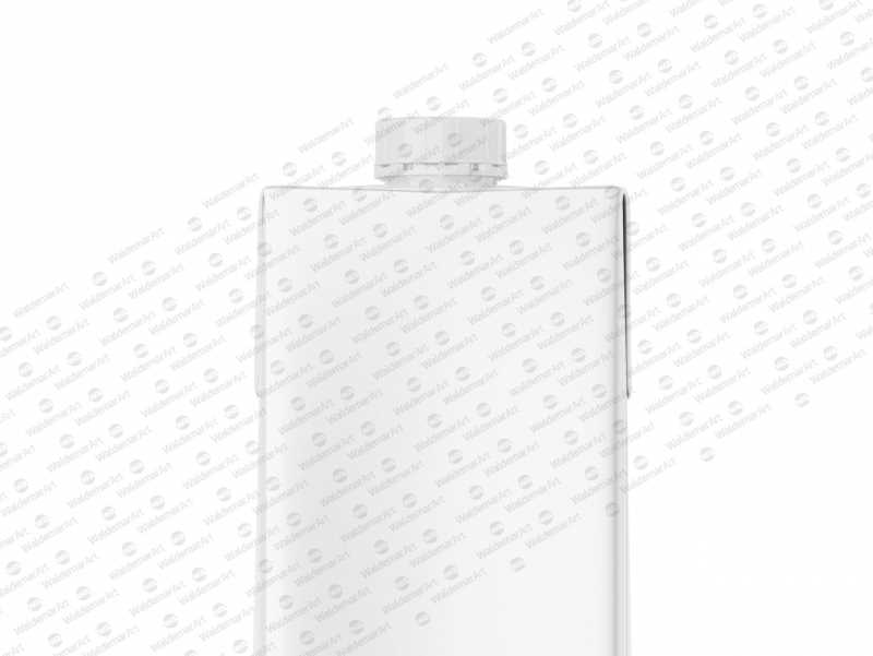 Mockup of Tetra Pack Brick 1000ml Square with HeliCap 27 - Front view