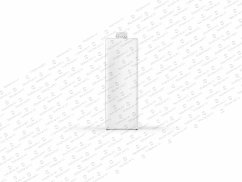 Mockup of Tetra Pack Brick 1000ml Square with HeliCap 27 - Front view