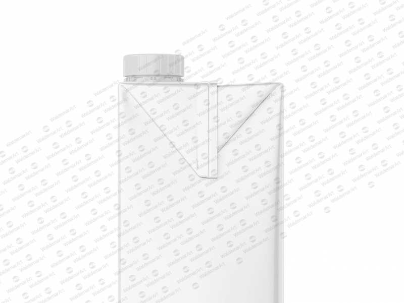 Mockup of Tetra Pack Brick 1000ml Square with HeliCap 27 - Side view