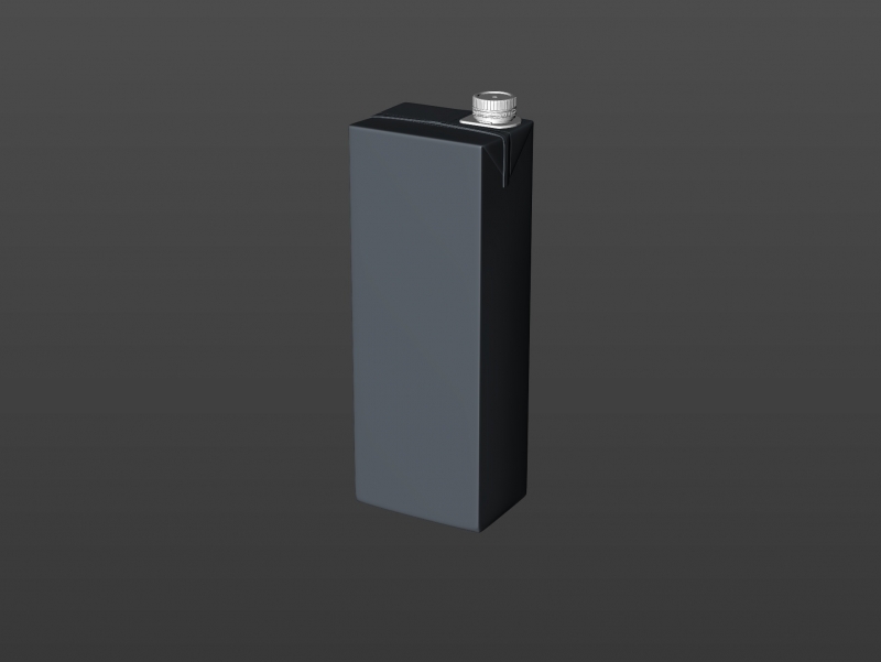 Tetra Brik Slim 1500ml with tethered cap HeliCap23 Pro carton packaging 3d model