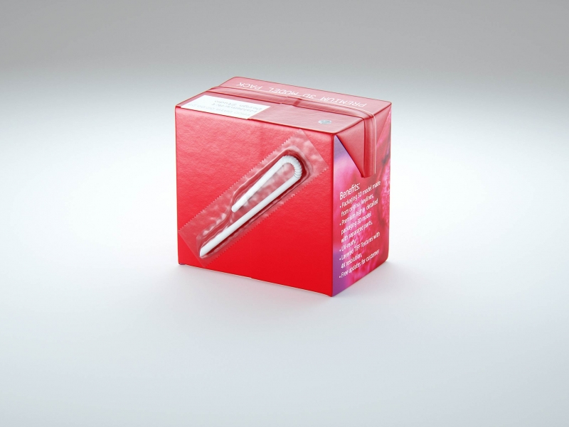 Tetra Pack Brick Base 500ml with and without a packed straw premium carton packaging 3d model