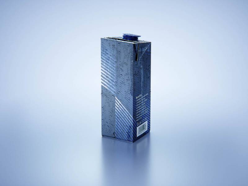 Tetra Brik Edge 1000ml with tethered cap LightWing30 and water condensation premium 3d model