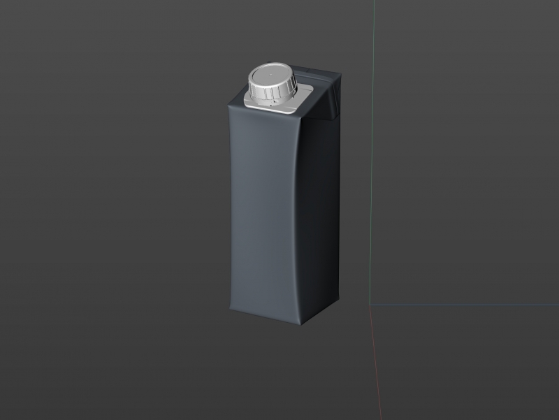 Tetra Pack Brick Edge 250ml 3D packaging model pak with HeliCap23 opening