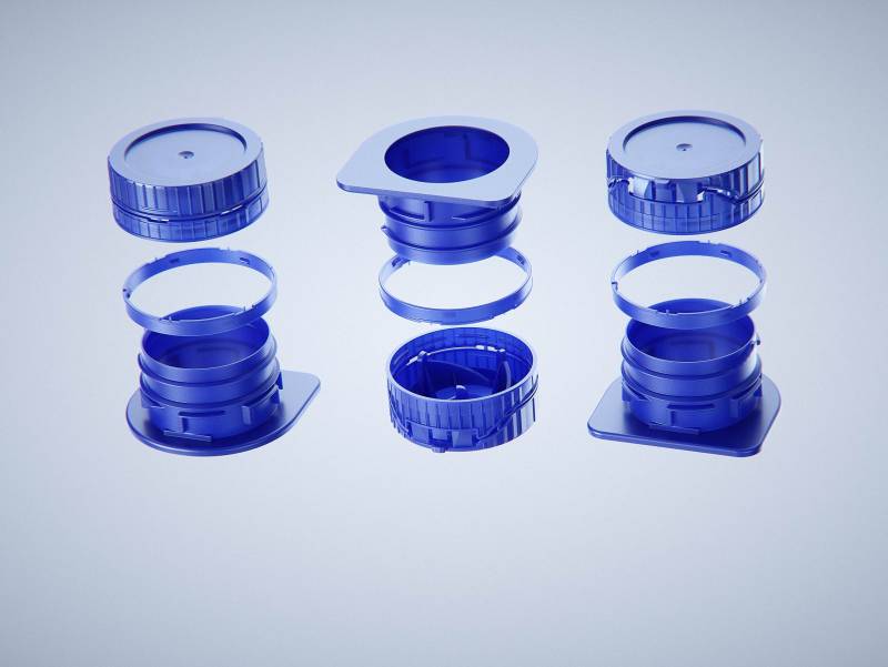 Tetra Pack Brik Square 500ml packaging with tethered cap HeliCap26 Pro premium 3d model